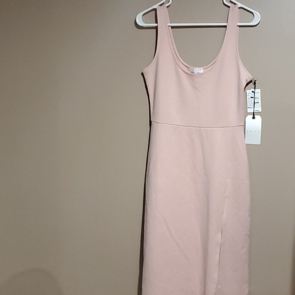 Leith Scoop Neck Midi Dress with slit